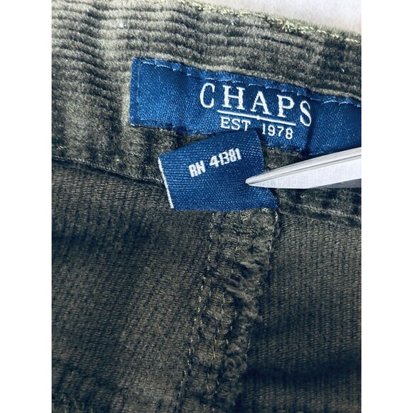 Chaps Women's Corduroy Pants Size 10 Straight Leg 32W x 29L Mid Rise Green - Picture 4 of 11